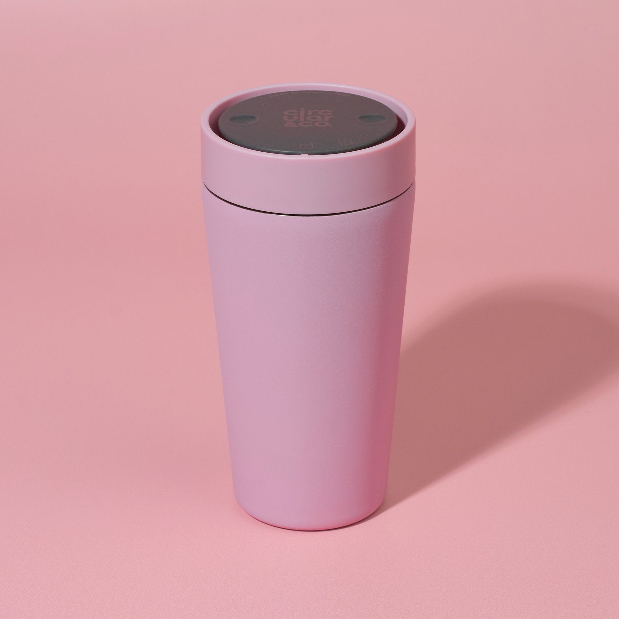 Circular&Co Reusable Travel Mug Coffee Cup Stainless Steel Dusk Pink 12oz