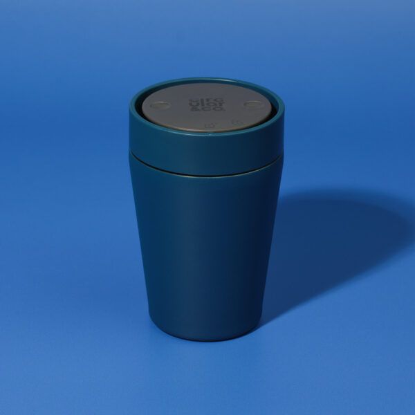 Circular&Co Reusable Travel Mug Coffee Cup Stainless Steel Midnight Blue 8oz