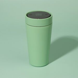 Circular&Co Reusable Travel Mug Coffee Cup Stainless Steel Seaglass Green 12oz