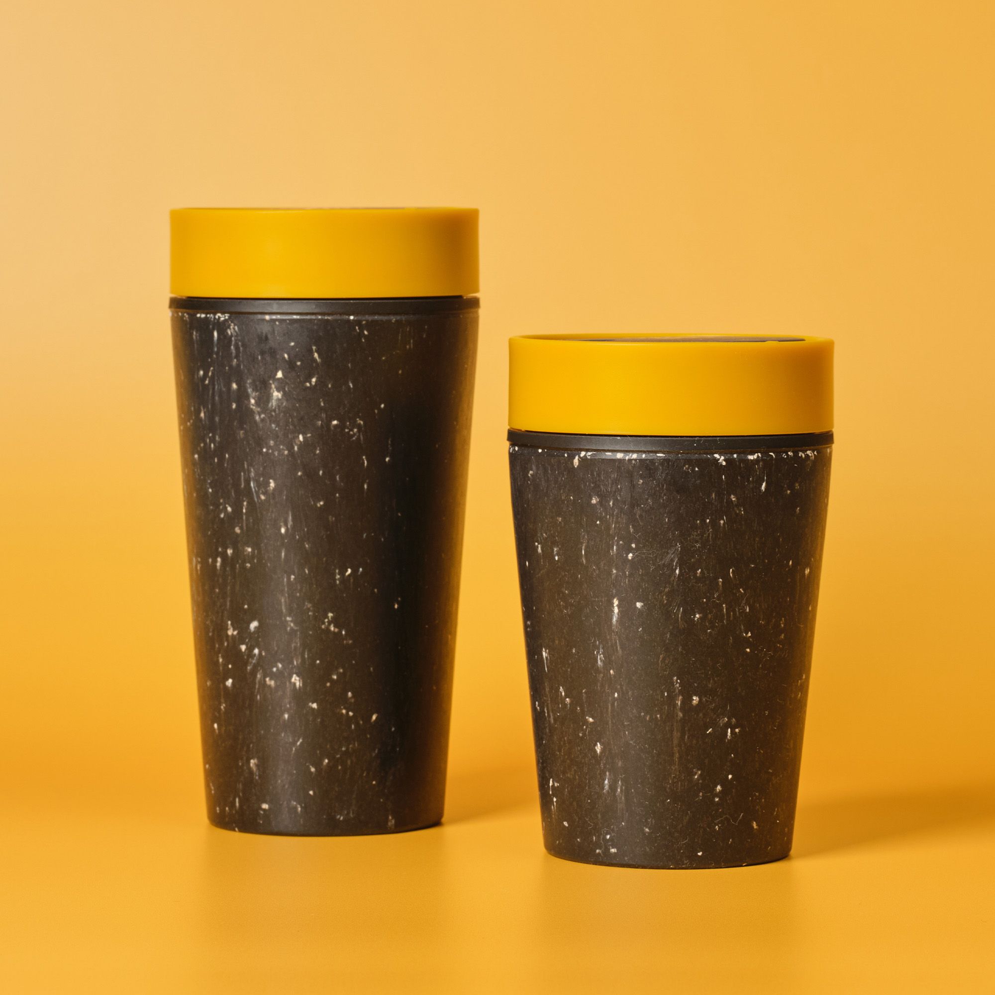 Circular&Co Website_Recycled Paper Cups_Reusable Cup_Mustard_1 Circular&Co Reusable Coffee Cup Made From Paper Cups Grey & Mustard Yellow
