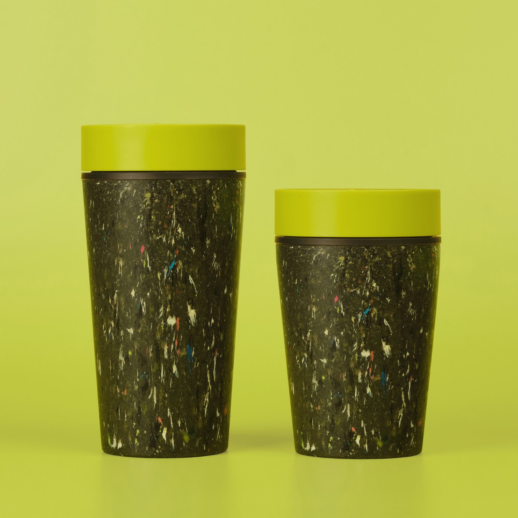 Circular&Co Website_Trainers_Reusable Cup_Lime Green_1 Circular&Co Reusable Coffee Cup Made From Recycled Trainers Lime Green